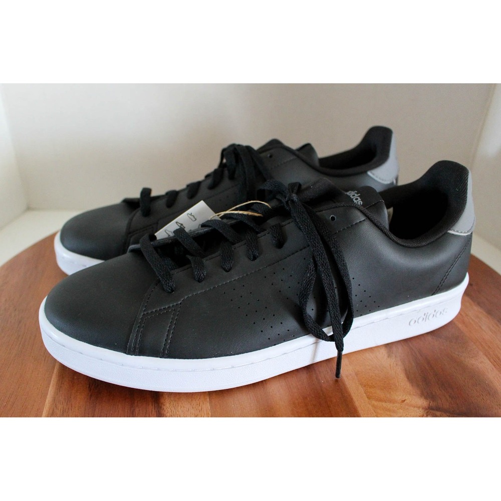 Adidas Advantage Sneakers Mens 11.5 Black Gray GZ5301 Tennis Shoes Low Top